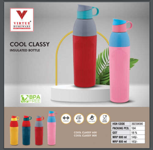Cool Classy Virtue Homeware Insulated Water Bottle
