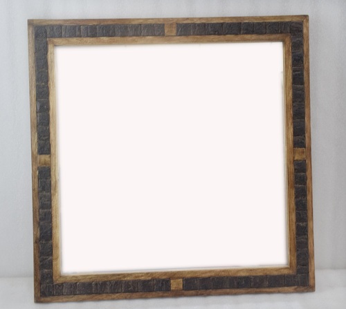 22 Inch Square Wooden Frame Mirror