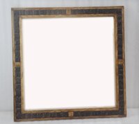 22 Inch Square Wooden Frame Mirror - Application: Interior Decor