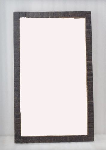 25 Inch Wooden Frame Wall Mirror