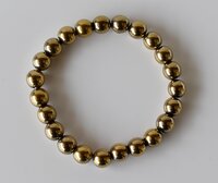 Golden Hematite Bracelet Crystal Beaded Bracelet