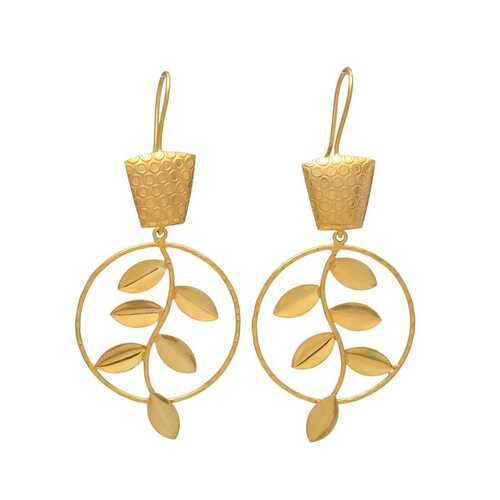 Designer Woman Leaf Dangle earring set