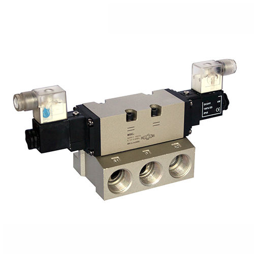 Black 5-3 Way Pneumatic Solenoid Valve