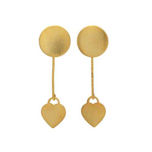 Gold plated dangle earring for woman