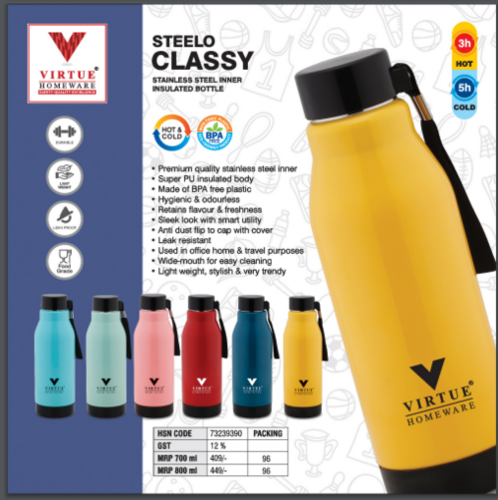 STEELO CLASSY VIRTUE HOMEWARE ST. STEEL INNER INSULATED BOTTLE