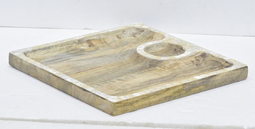 Wooden Square White Chintz Mop Item