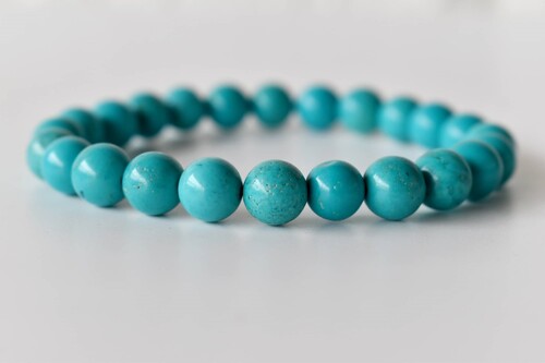 Turquoise Howlite Bracelet Crystal Beaded Bracelet