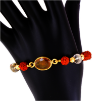 Rudraksha with Pukhraj Stone Bracelet