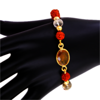 Rudraksha with Pukhraj Stone Bracelet