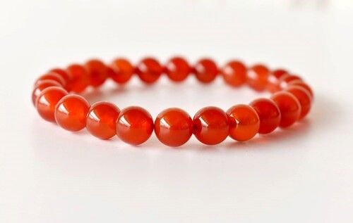 Red Onyx Bracelet Crystal Beaded Bracelet