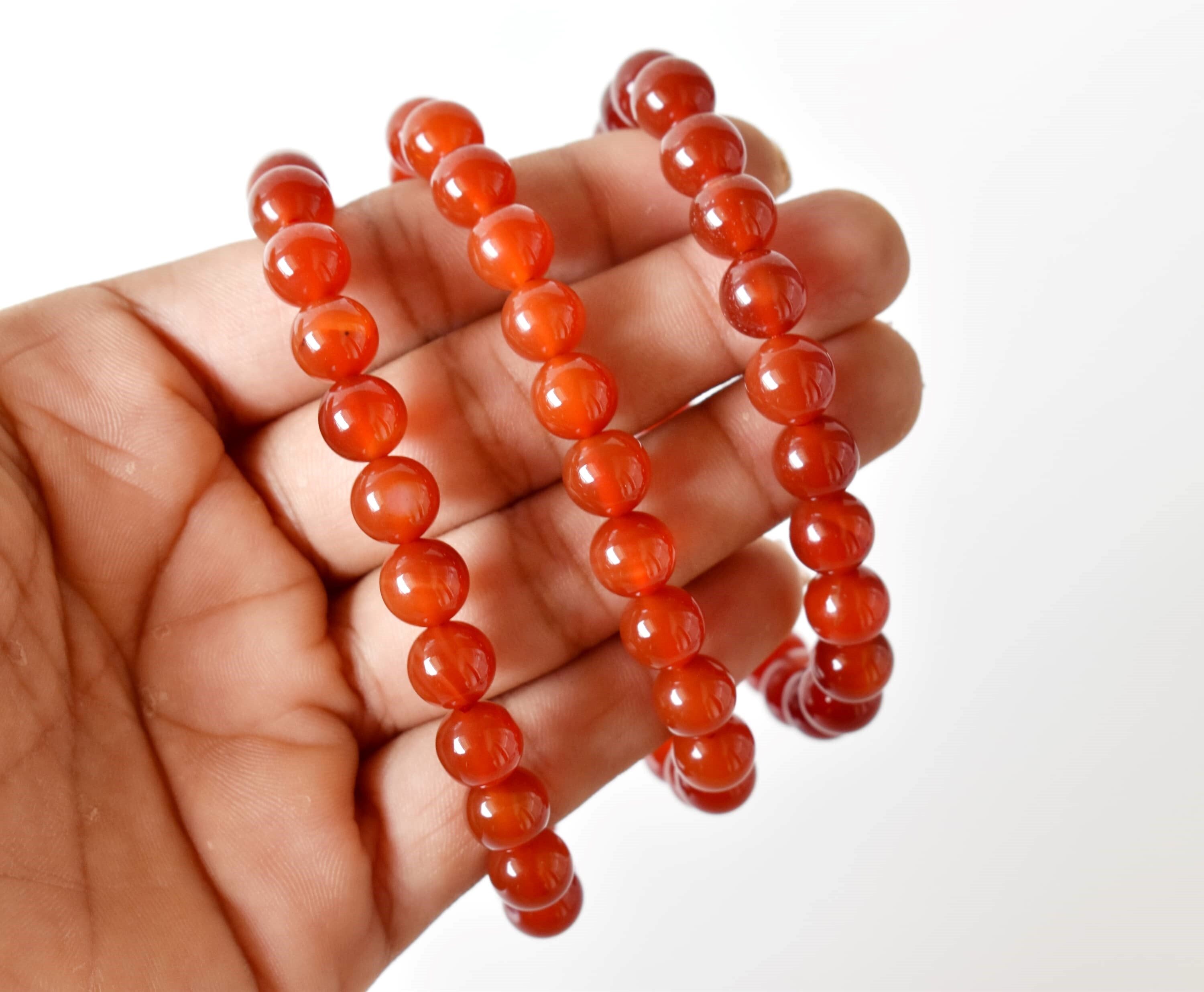 Red Onyx Bracelet Crystal Beaded Bracelet