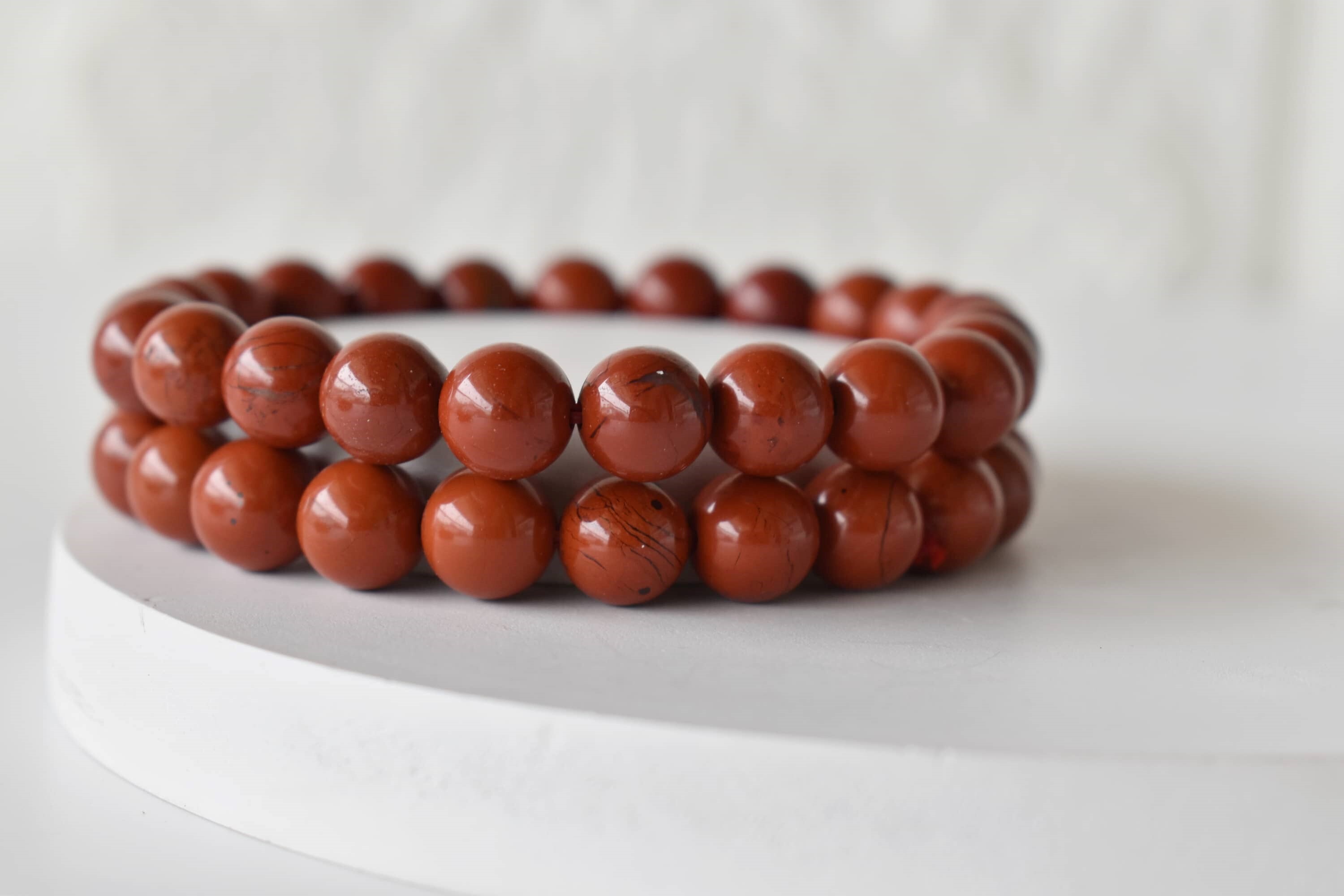 Red Jasper Bracelet Crystal Beaded Bracelet