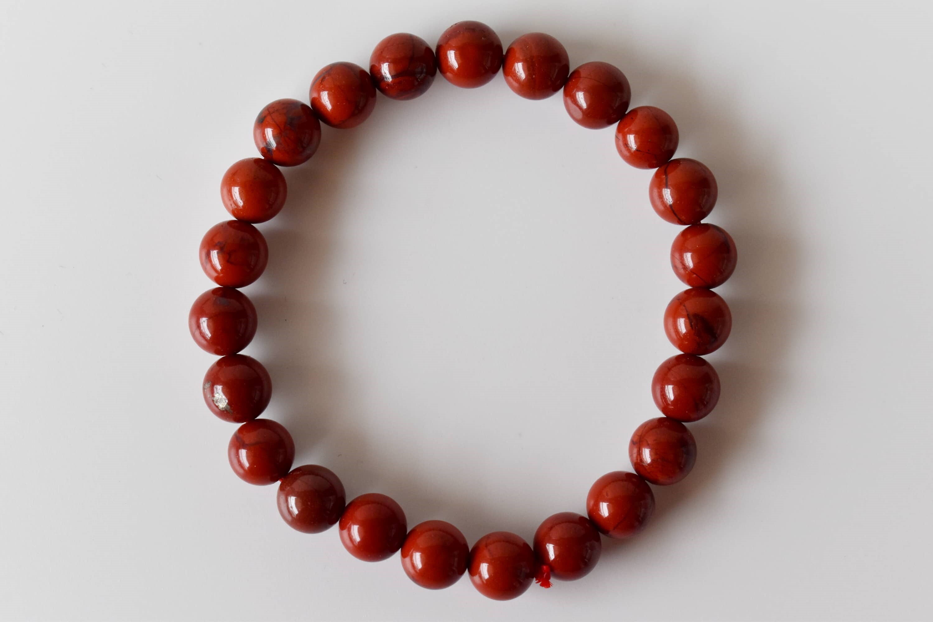 Red Jasper Bracelet Crystal Beaded Bracelet