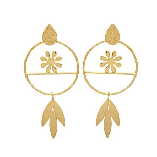 Woman Gold plated Designer earring set