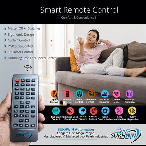 Smart Remote Control Home Automation System Usage: Commercial