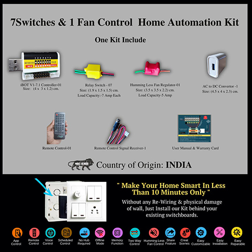 7 Switches And 1 Fan Control Home Automation Kit Usage: Commercial