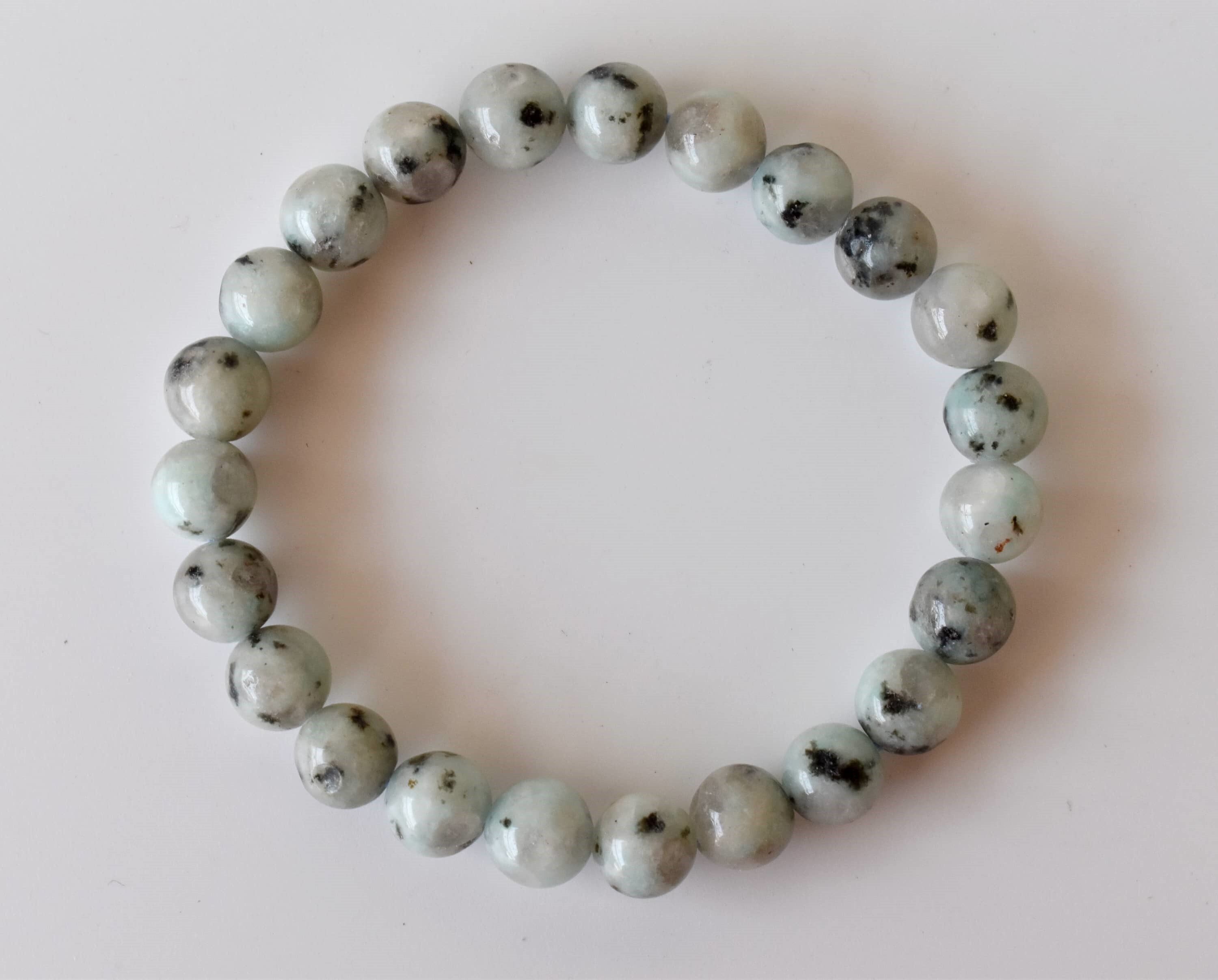 Kiwi Jasper Bracelet Crystal Beaded Bracelet