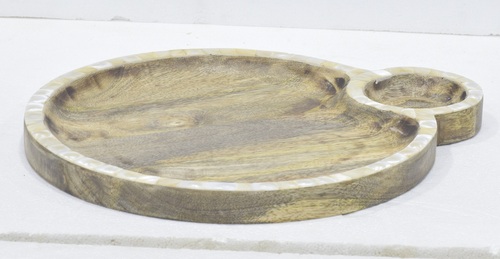Wooden Chip  & Dip Tray