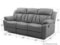 Double Seater Recliner Sofa