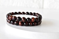 Red Tiger Eye Bracelet Crystal Beaded Bracelet