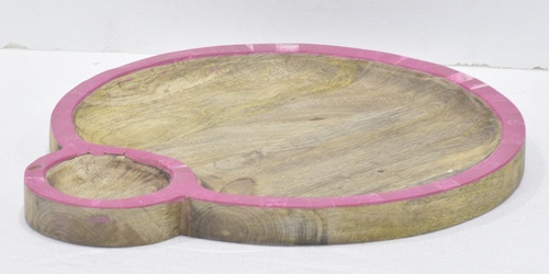 14 Inch Wooden Chip & Dip Tray