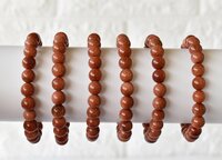 Red Sandstone Bracelet Crystal Beaded Bracelet