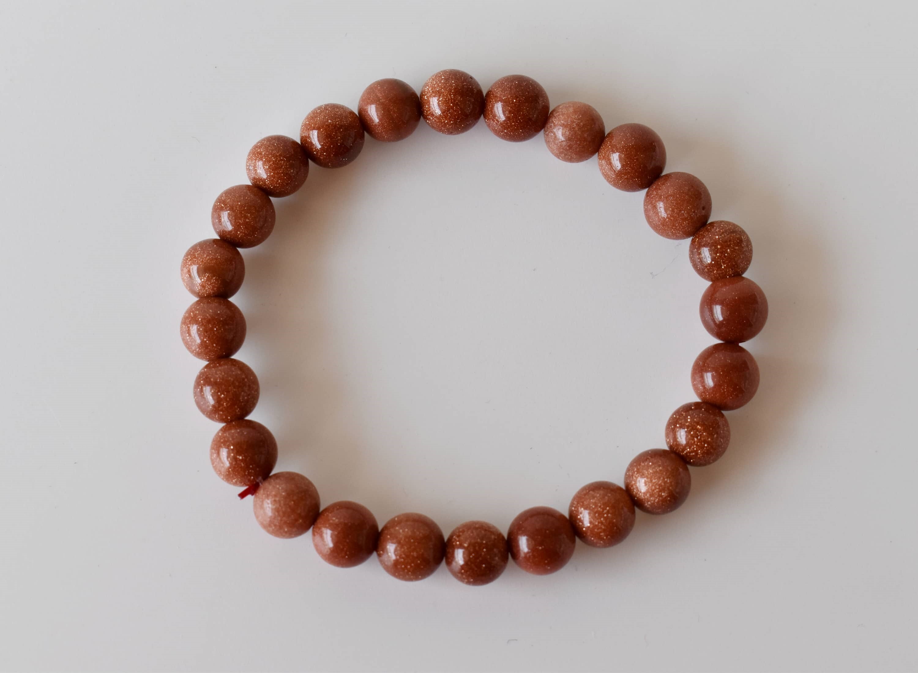 Red Sandstone Bracelet Crystal Beaded Bracelet