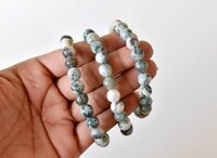 Tree Agate Bracelet Crystal Beaded Bracelet