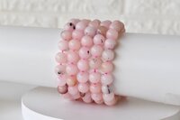 Pink Opal Bracelet Crystal Beaded Bracelet