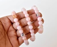 Pink Opal Bracelet Crystal Beaded Bracelet