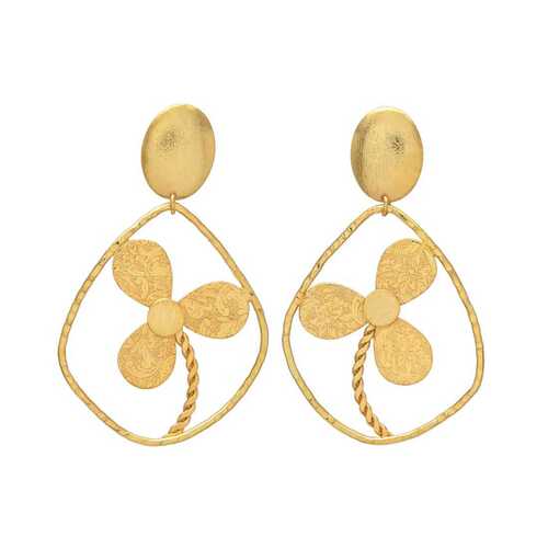 Golden Tear drop earring