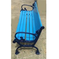 Blue Mild Steel Garden Bench