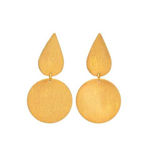 simple and stylish golden earring set