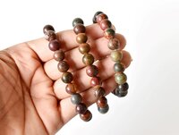 Multi Picasso Jasper Bracelet Crystal Beaded Bracelet