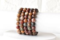 Multi Picasso Jasper Bracelet Crystal Beaded Bracelet