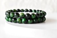 Tiger Cats Eye Green Bracelet Crystal Beaded Bracelet