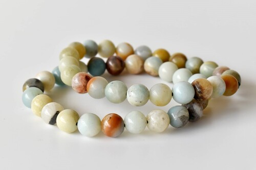 Multi Amazonite Bracelet Crystal Beaded Bracelet