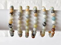 Multi Amazonite Bracelet Crystal Beaded Bracelet