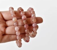 Strawberry Quartz Bracelet Crystal Beaded Bracelet