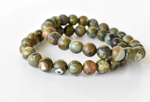 Ocean Jasper Bracelet Crystal Beaded Bracelet