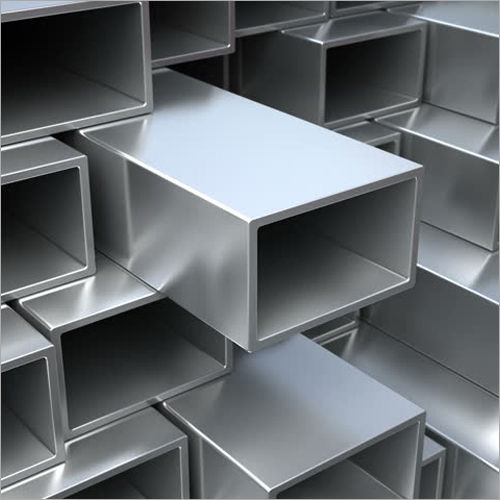 Aluminium Rectangular Pipe - Color: Silver