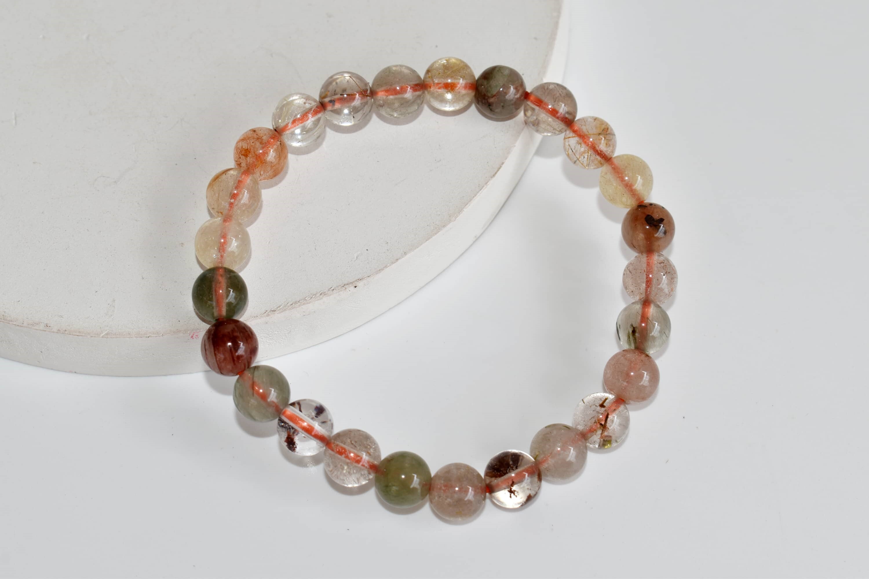 Mutli Rutile Bracelet Crystal Beaded Bracelet