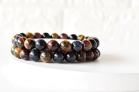 Multi Tiger Eye Bracelet Crystal Beaded Bracelet