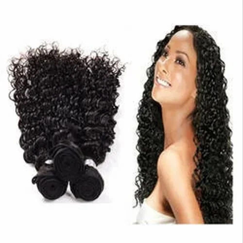 Black Female Curly Hair Extension Virgin Human Hair