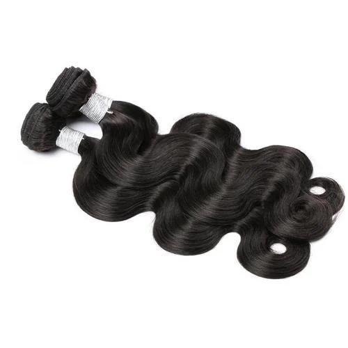 Black Non Remy Body Wavy Weft Hair for Parlour