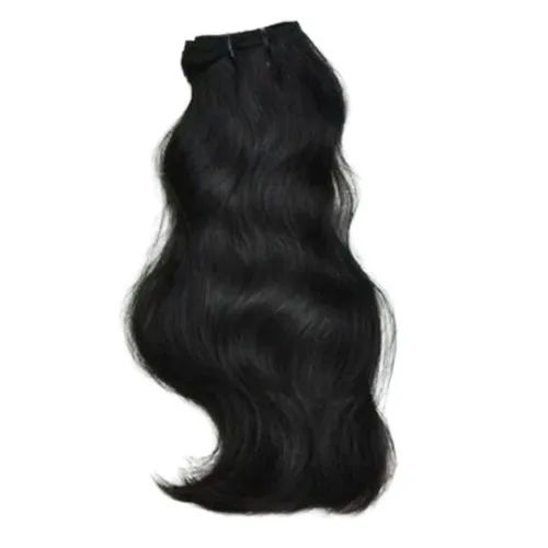 Black Smooth Body Wefted Human Hair Application: Profesional