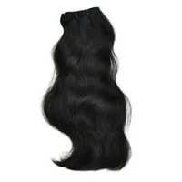 Black Smooth Body Wefted Human Hair