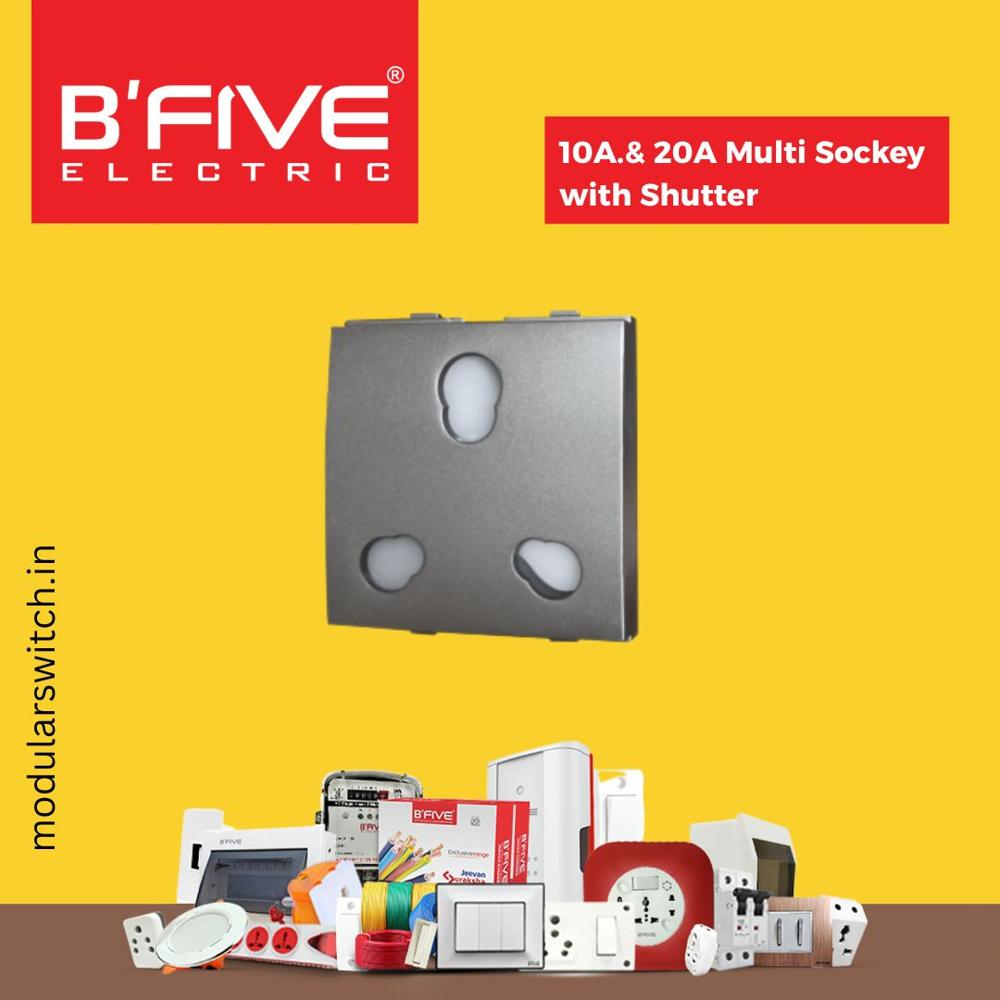 Electric Socket | 6A and 16A Multi Socket with Safety Shutter