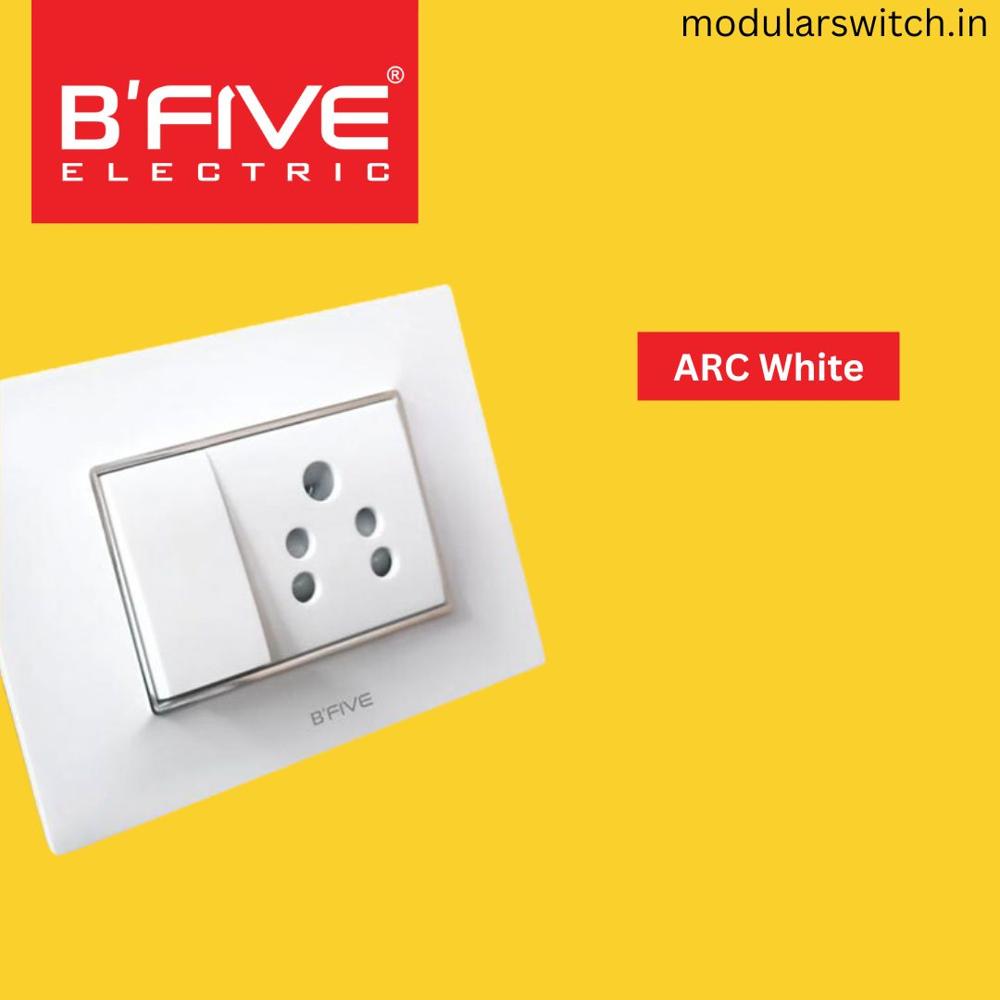 Switch Plate | Arc White - Application: Electrical Fitting