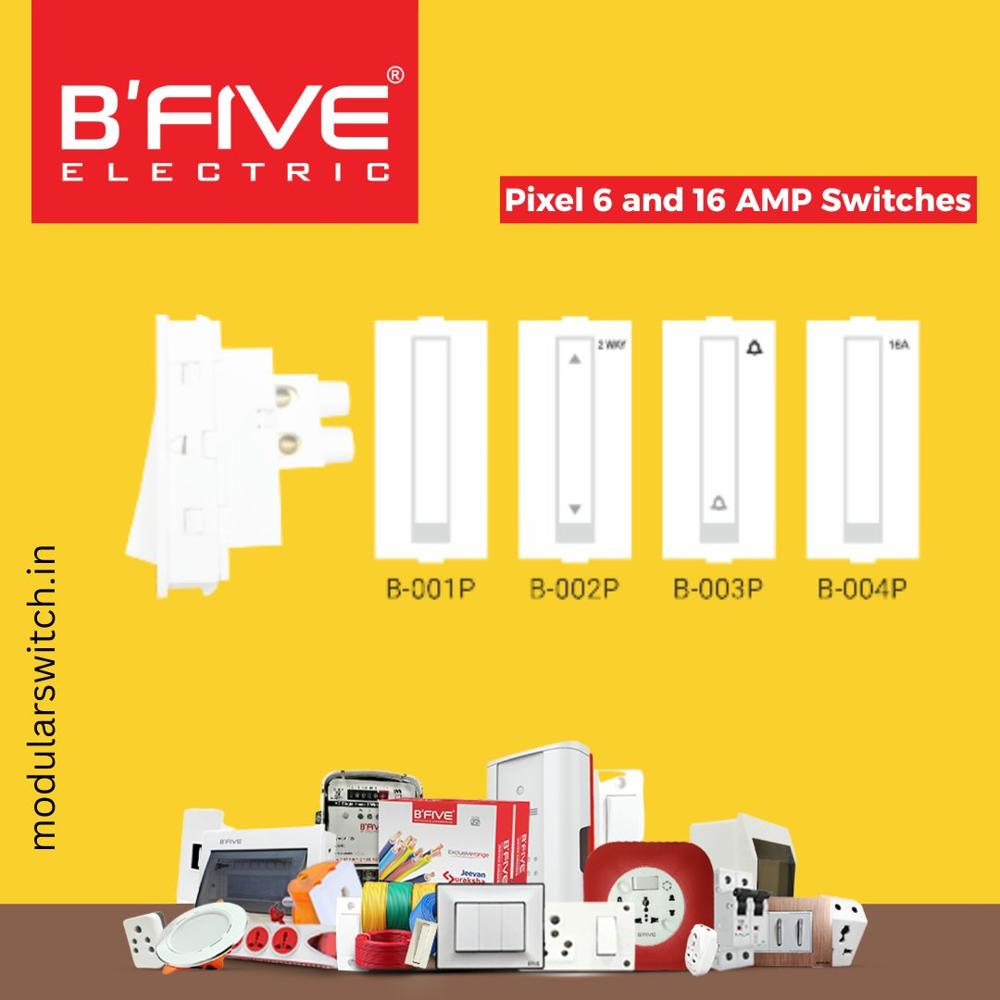 Modular Switch | Pixel 6 And 16 Amp Switches - Color: White